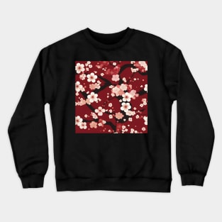 Traditional Japanese Plum Blossom Kimono Pattern Crewneck Sweatshirt